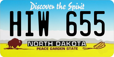 ND license plate HIW655