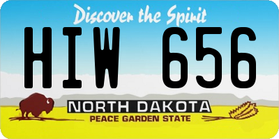 ND license plate HIW656