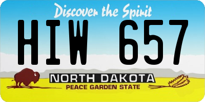 ND license plate HIW657