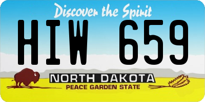 ND license plate HIW659