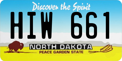 ND license plate HIW661