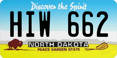 ND license plate HIW662