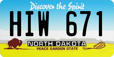 ND license plate HIW671