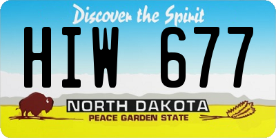 ND license plate HIW677