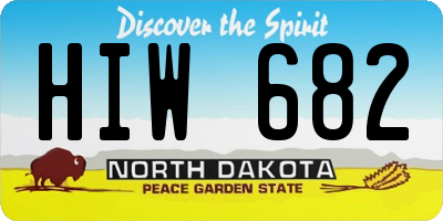 ND license plate HIW682