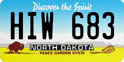 ND license plate HIW683