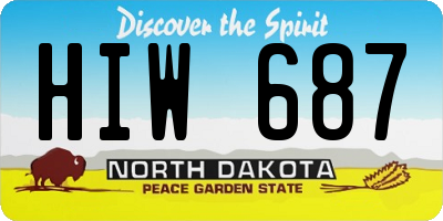 ND license plate HIW687