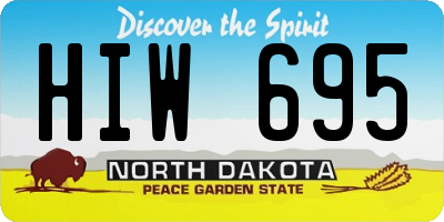 ND license plate HIW695