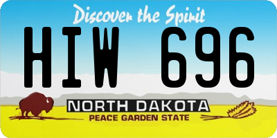 ND license plate HIW696