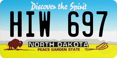 ND license plate HIW697