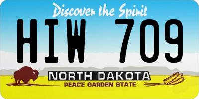 ND license plate HIW709