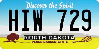 ND license plate HIW729