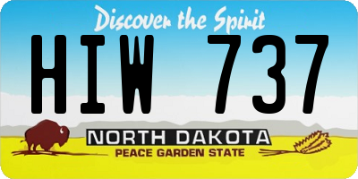ND license plate HIW737
