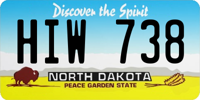 ND license plate HIW738