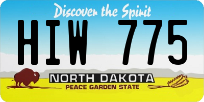 ND license plate HIW775