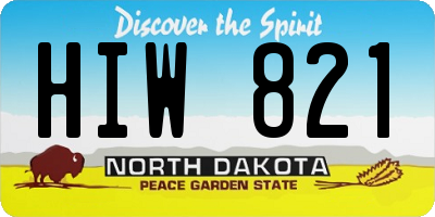 ND license plate HIW821