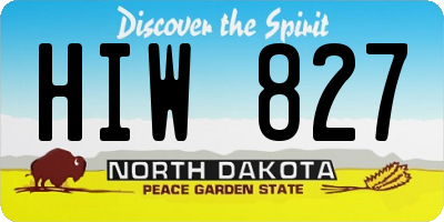 ND license plate HIW827