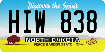 ND license plate HIW838