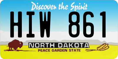 ND license plate HIW861