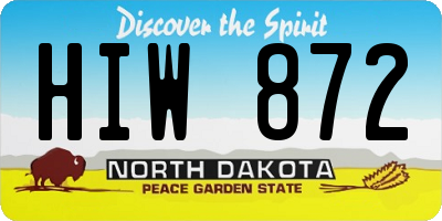 ND license plate HIW872