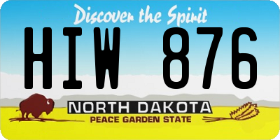 ND license plate HIW876