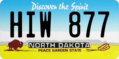 ND license plate HIW877