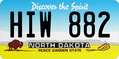 ND license plate HIW882