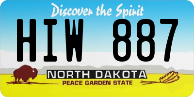 ND license plate HIW887