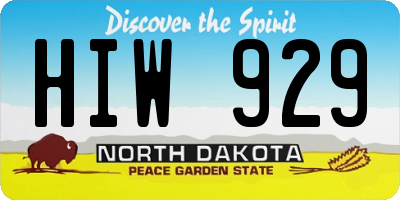 ND license plate HIW929