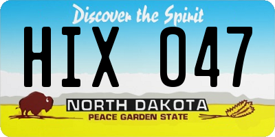 ND license plate HIX047