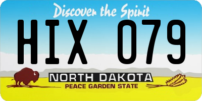 ND license plate HIX079