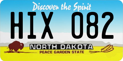 ND license plate HIX082