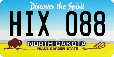 ND license plate HIX088