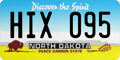 ND license plate HIX095