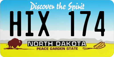 ND license plate HIX174