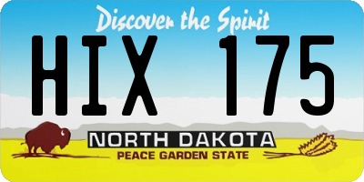 ND license plate HIX175