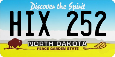 ND license plate HIX252