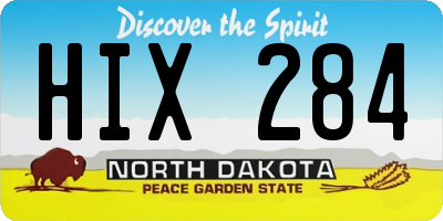 ND license plate HIX284