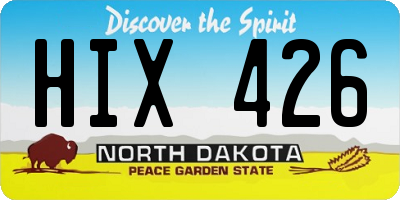 ND license plate HIX426