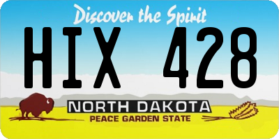 ND license plate HIX428