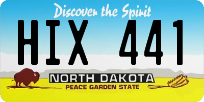 ND license plate HIX441