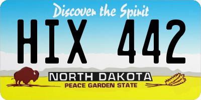 ND license plate HIX442