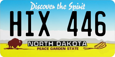 ND license plate HIX446