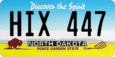 ND license plate HIX447