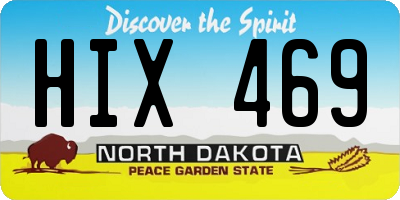 ND license plate HIX469