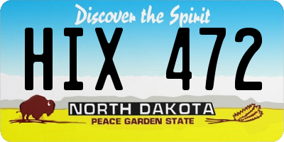 ND license plate HIX472