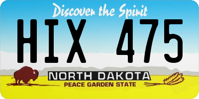 ND license plate HIX475