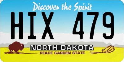 ND license plate HIX479