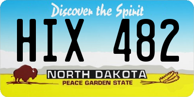 ND license plate HIX482