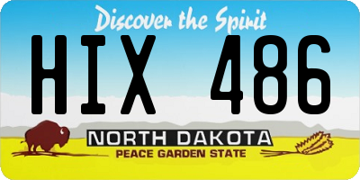 ND license plate HIX486